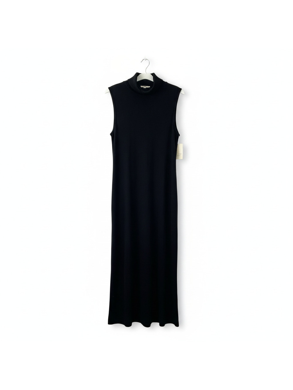 New Day Black Sleeveless Turtleneck Maxi Dress Size Large